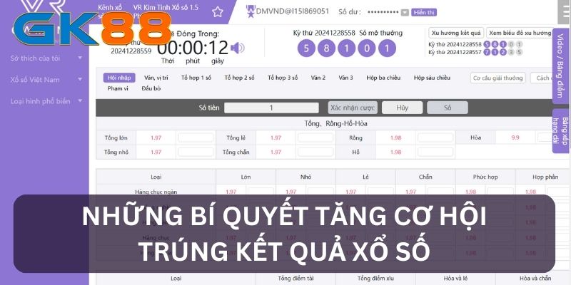 Bí quyết tăng cơ hội trúng kết quả xổ số